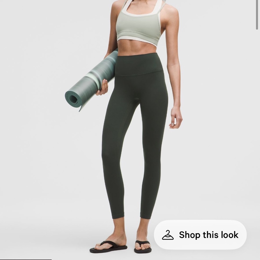 High-Waist Dark Green Leggings